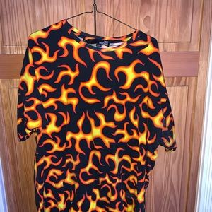 Men’s XL Moschino Fire print shirt